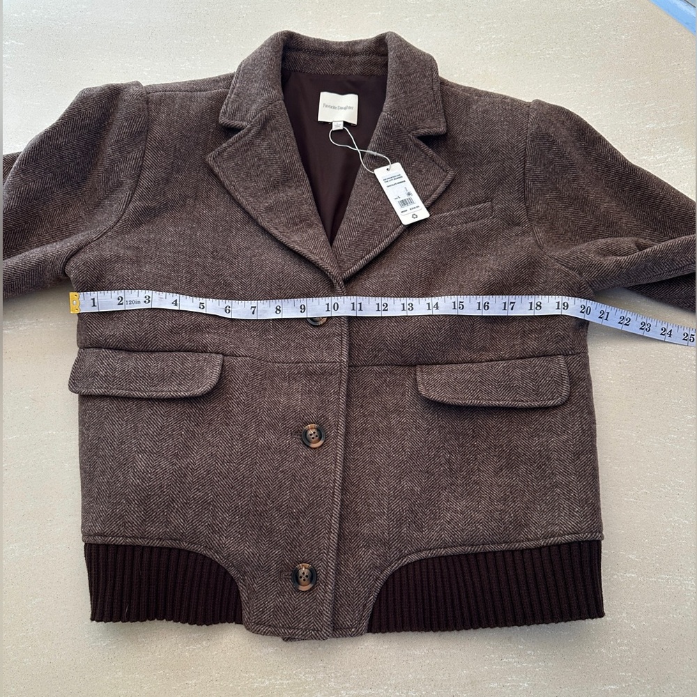 NEW FAVORITE DAUGHTER the city bomber jacket in chocolate herring - Picture 10 of 11